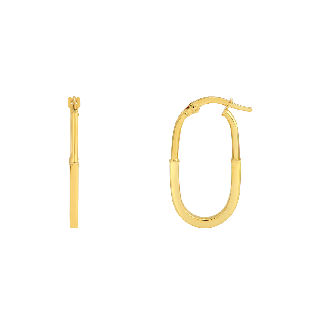 Layered Oval Hoop Earrings