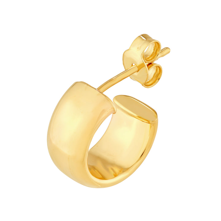 6mm Flat Tube Round Open Hoop Earrings