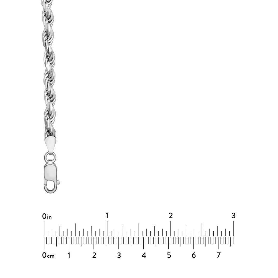 4.30mm Sterling Silver D/C Rope Chain