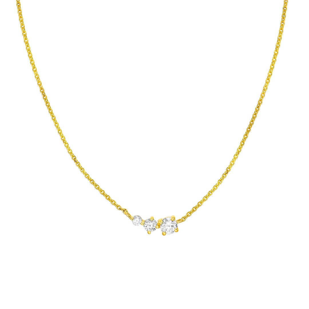 1/3tcw Diamond 3 Stone Necklace