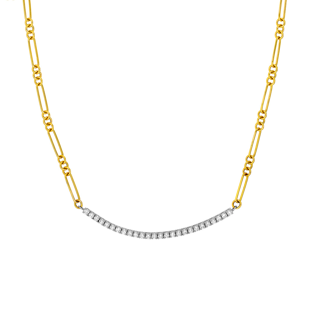 3+1 Diamond Paper Clip Necklace
