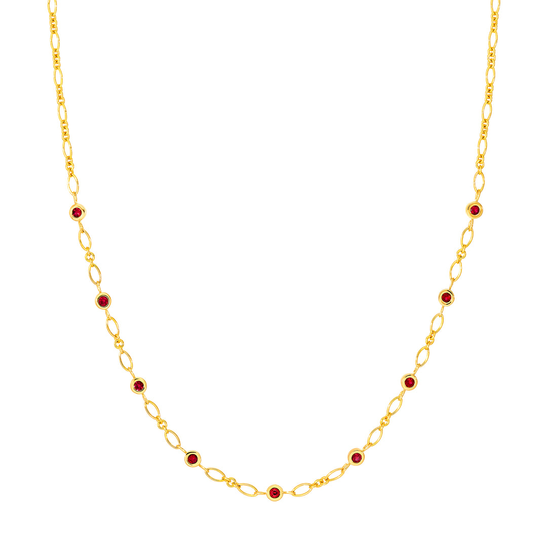 Ruby Station Oval Chain Necklace
