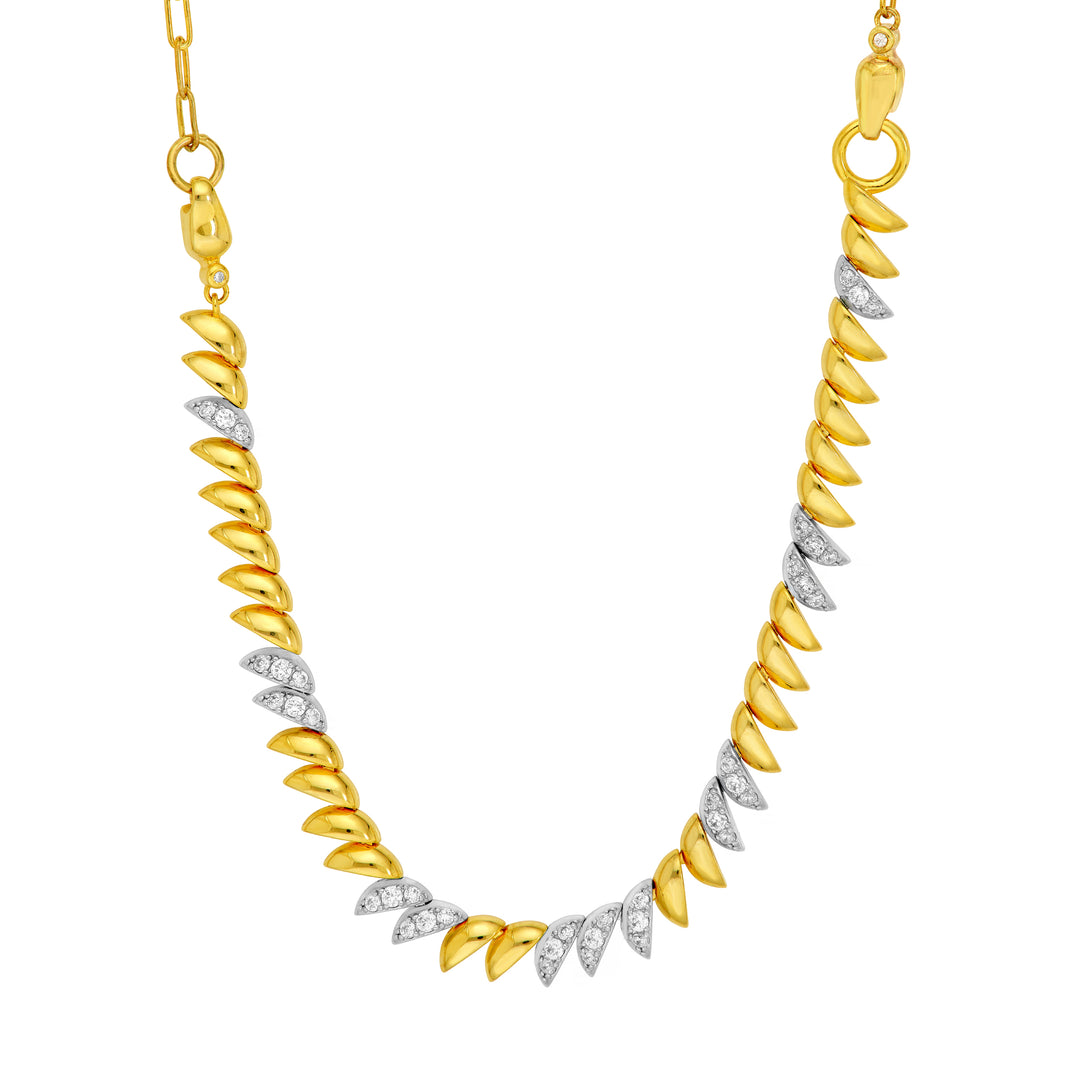 Crescent Leaf Convertible Necklace