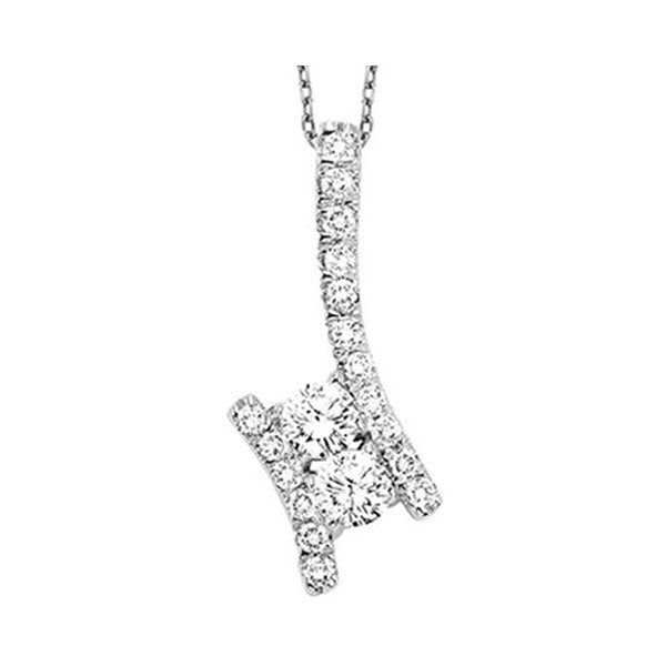 14Kt White Gold Diamond 1/2Ctw Pendant