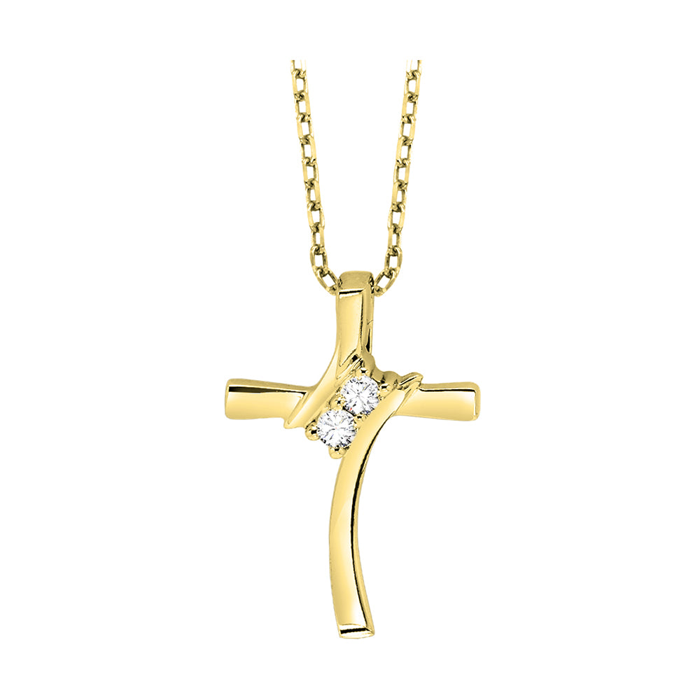 10Kt Yellow Gold Diamond 1/20Ctw Pendant