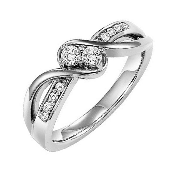 14Kt White Gold Diamond 1/5Ctw Ring