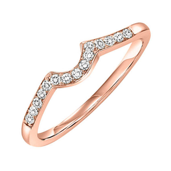 14Kt Rose Gold Diamond 1/5Ctw Ring