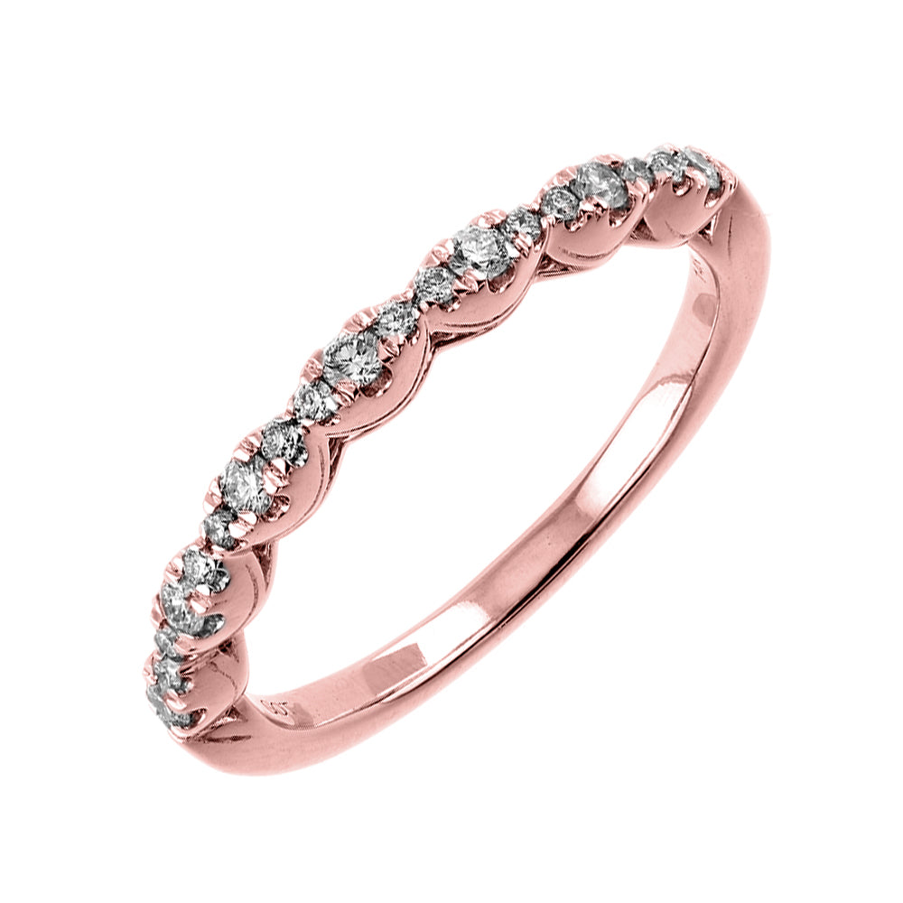 14Kt Rose Gold Diamond 1/5Ctw Ring