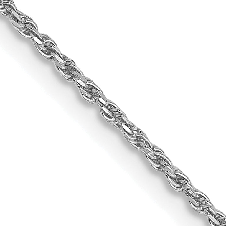 14k WG 1.15mm D/C Machine-made Rope Chain