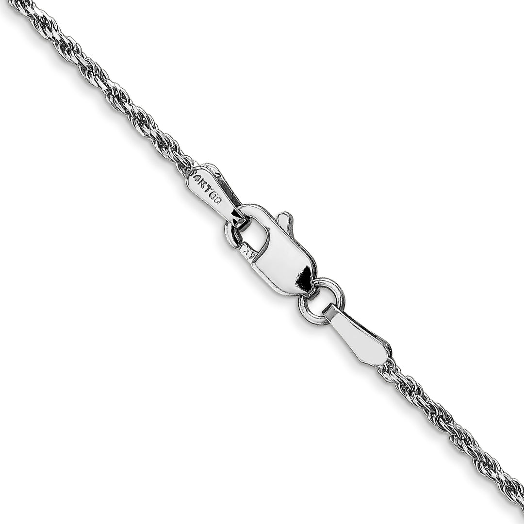 14k WG 1.30mm D/C Machine-made Rope Chain