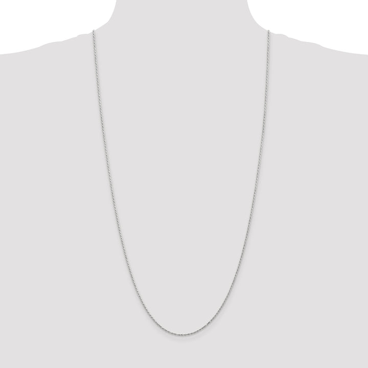 14k WG 1.30mm D/C Machine-made Rope Chain