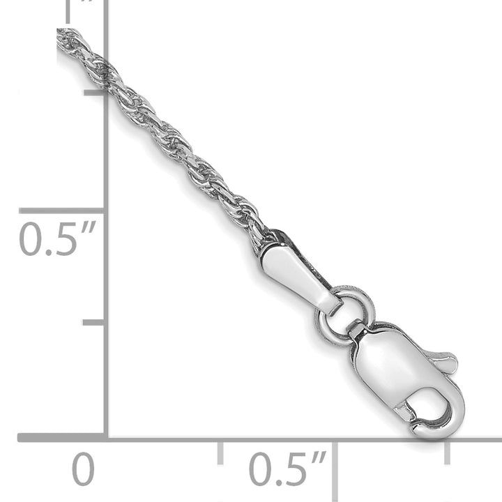 14k WG 1.30mm D/C Machine-made Rope Chain
