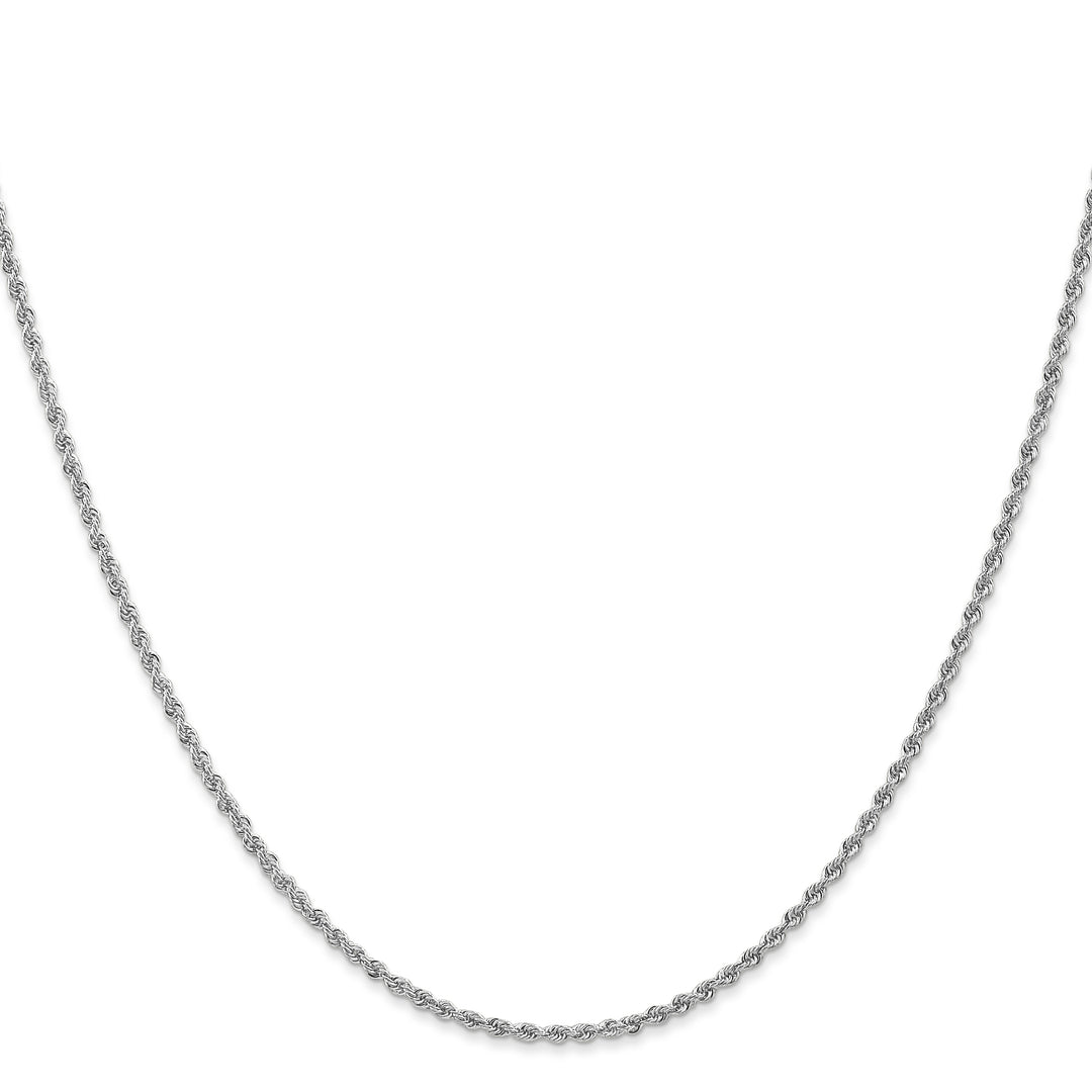 14k White Gold 1.5mm Solid Rope Chain