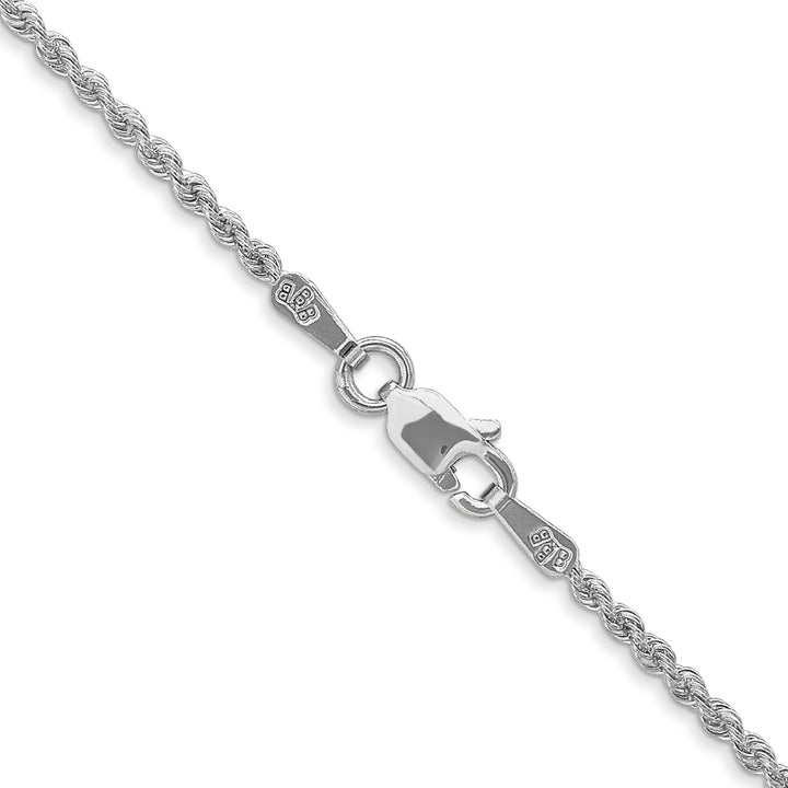 14k White Gold 1.5mm Solid Rope Chain
