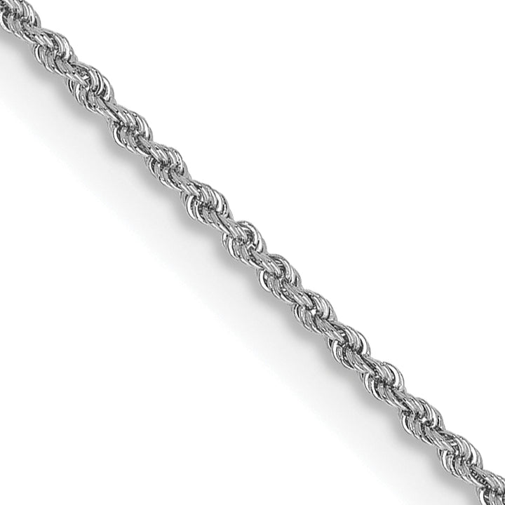 14k White Gold 1.5mm Solid Rope Chain