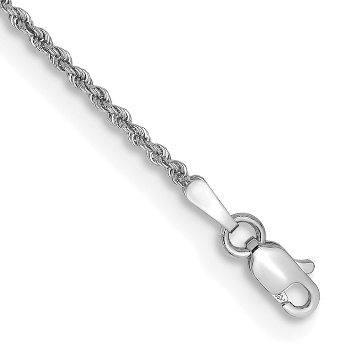 14k White Gold 1.5mm Solid Rope Chain