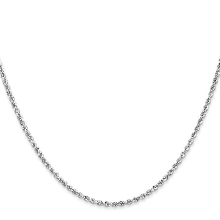 14k White Gold 2.0mm Solid Rope Chain