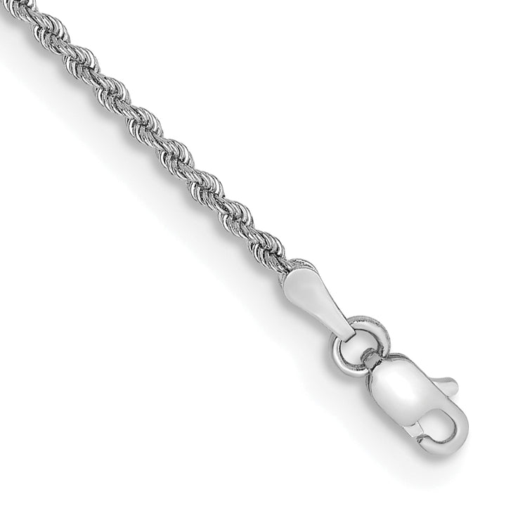 14k White Gold 2.0mm Solid Rope Chain