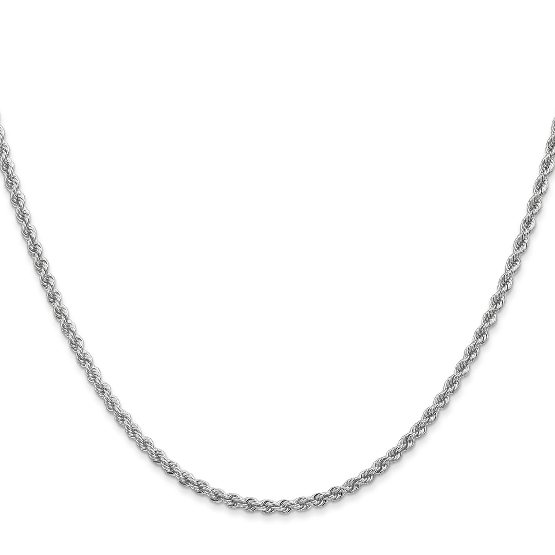 14k White Gold 2.25mm Solid Rope Chain