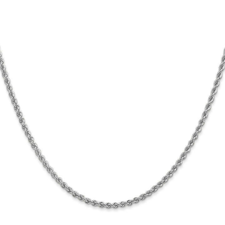 14k White Gold 2.25mm Solid Rope Chain
