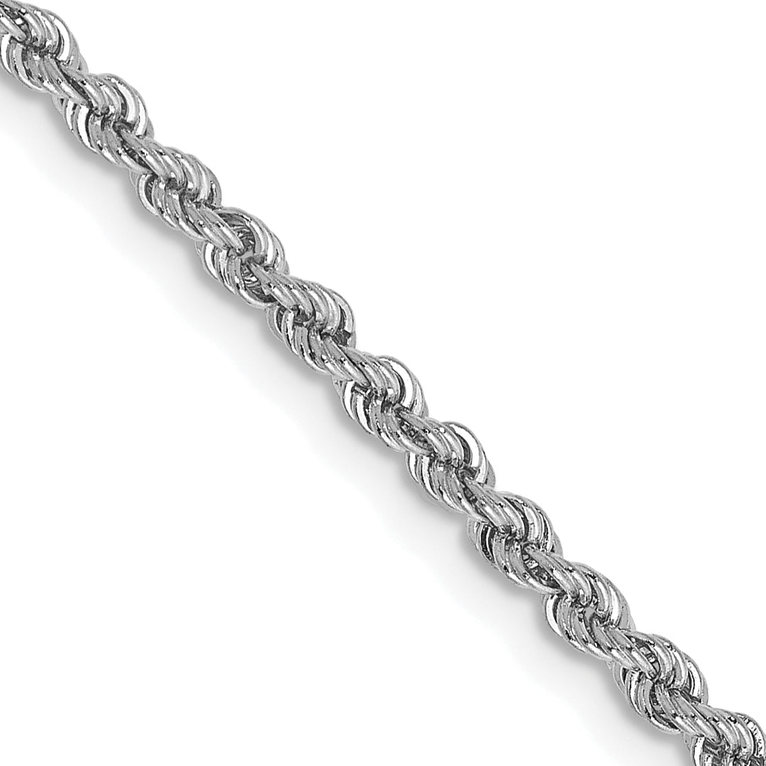 14k White Gold 2.25mm Solid Rope Chain
