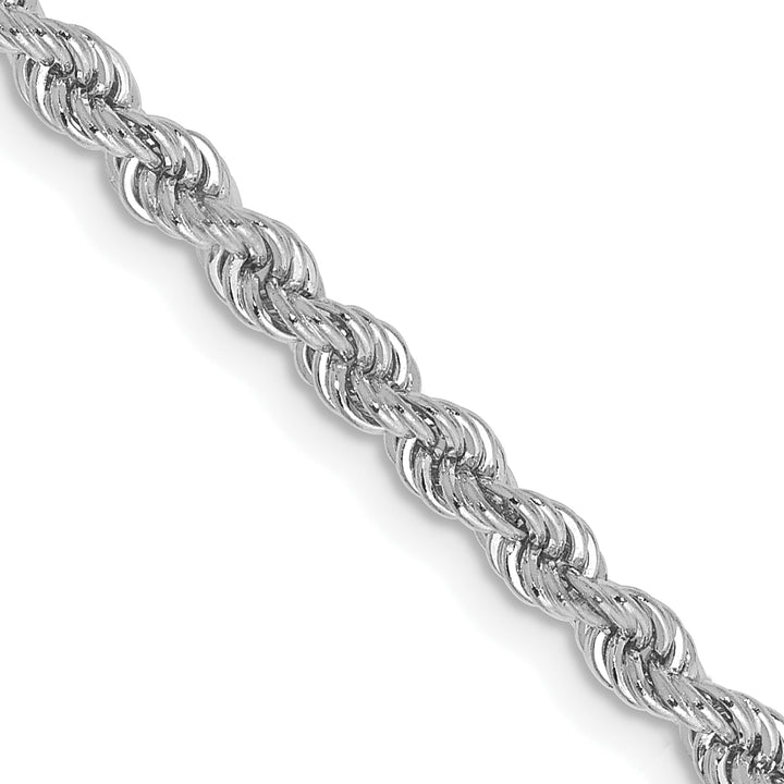 14k White Gold 2.75mm Solid Rope Chain