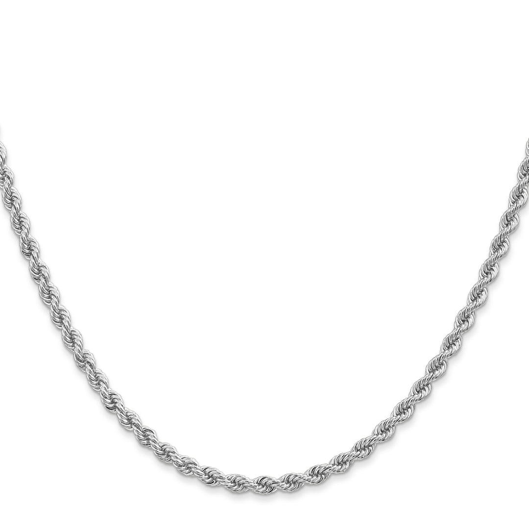 14k White Gold 2.75mm Solid Rope Chain