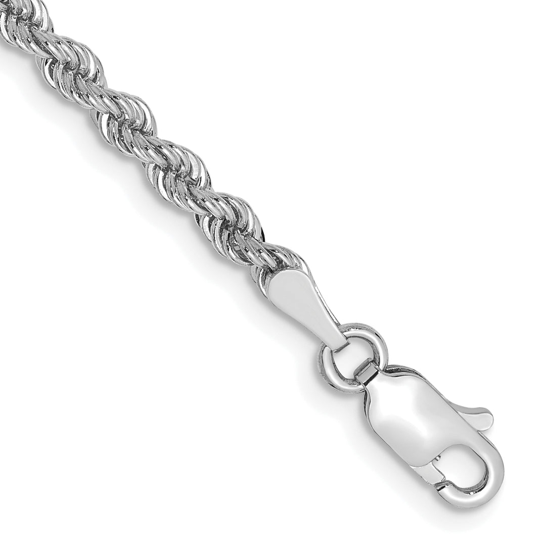 14k White Gold 2.75mm Solid Rope Chain