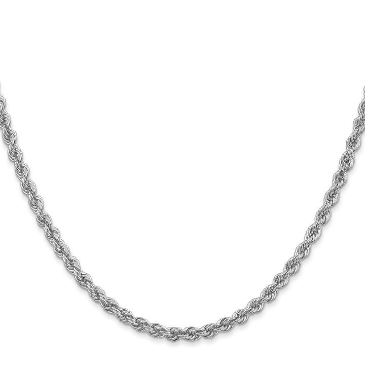 14k White Gold 3.0mm Solid Rope Chain