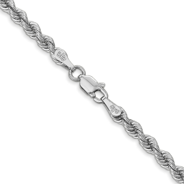 14k White Gold 3.0mm Solid Rope Chain
