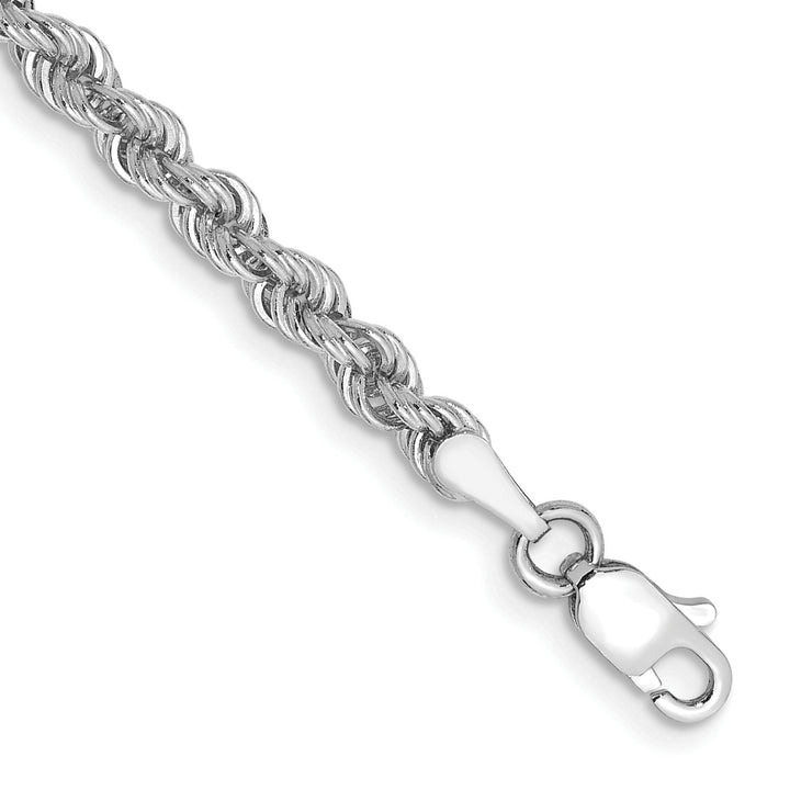 14k White Gold 3.0mm Solid Rope Chain