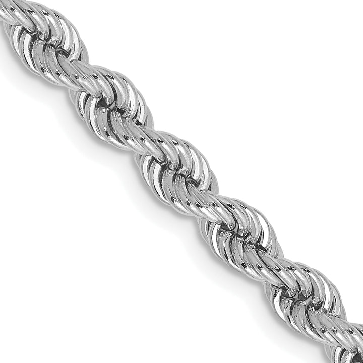 14k White Gold 4.0mm Solid Rope Chain