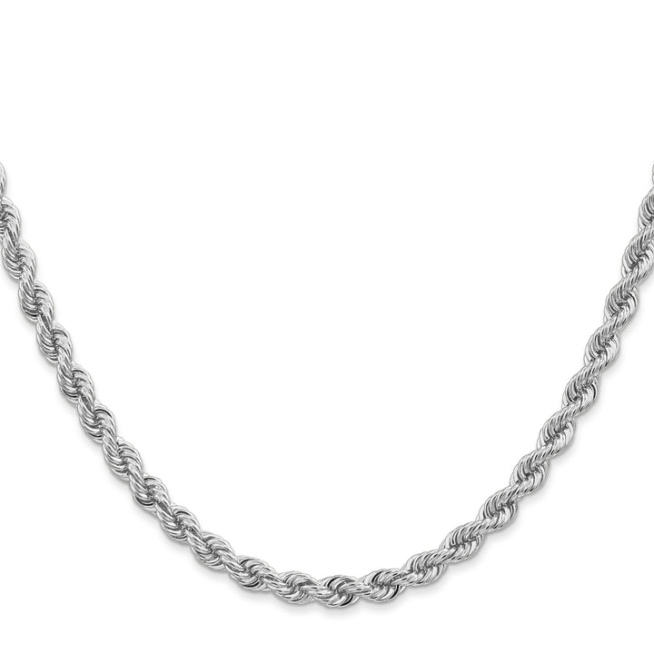 14k White Gold 4.0mm Solid Rope Chain