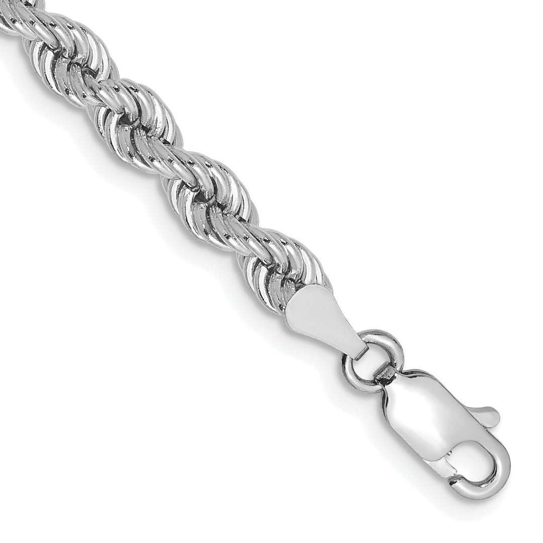 14k White Gold 4.0mm Solid Rope Chain
