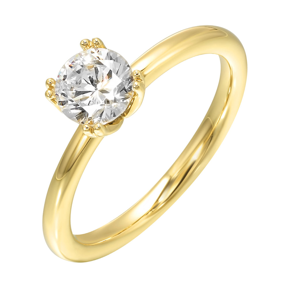 14Kt Yellow Semi Mount For 1 1/4Ctw Round Center