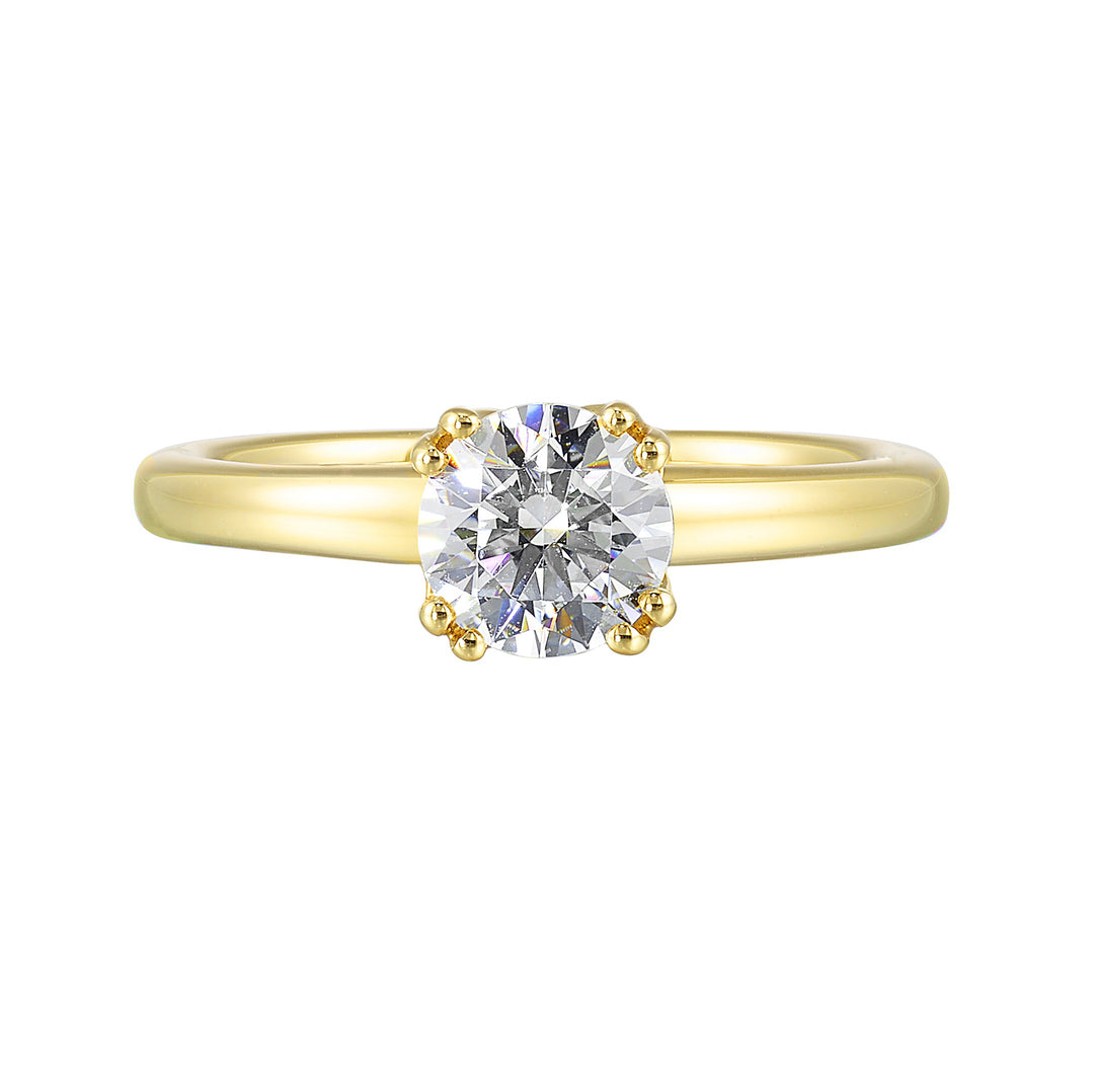 14Kt Yellow Semi Mount For 1 1/2Ctw Round Center