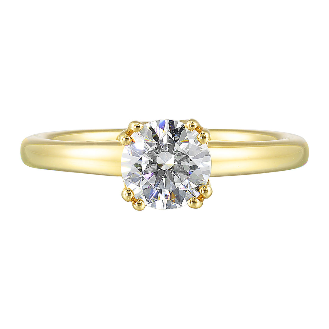 14Kt Yellow Semi Mount For 1 1/2Ctw Round Center