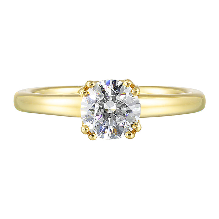 14Kt Yellow Semi Mount For 1 1/2Ctw Round Center