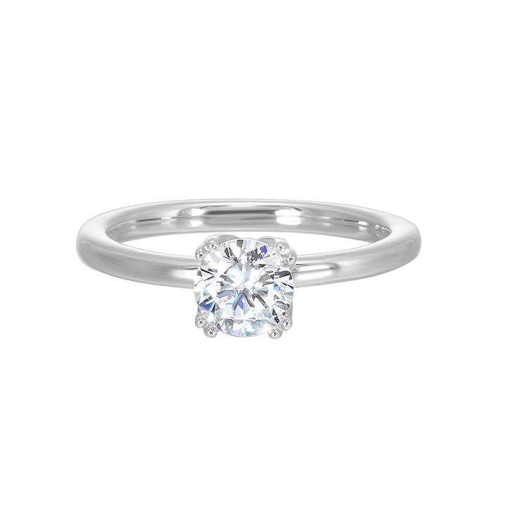 14Kt White Semi Mount For 2Ctw Round Center