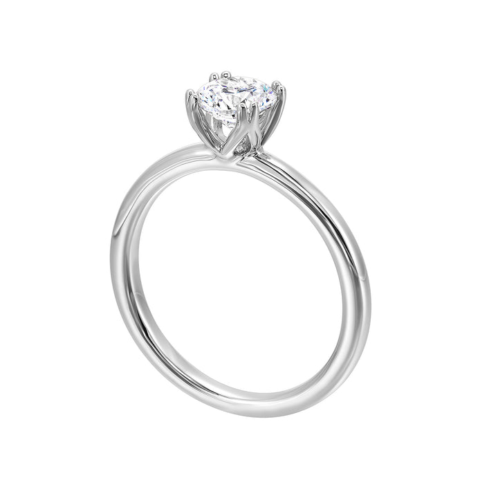 14Kt White Semi Mount For 2Ctw Round Center