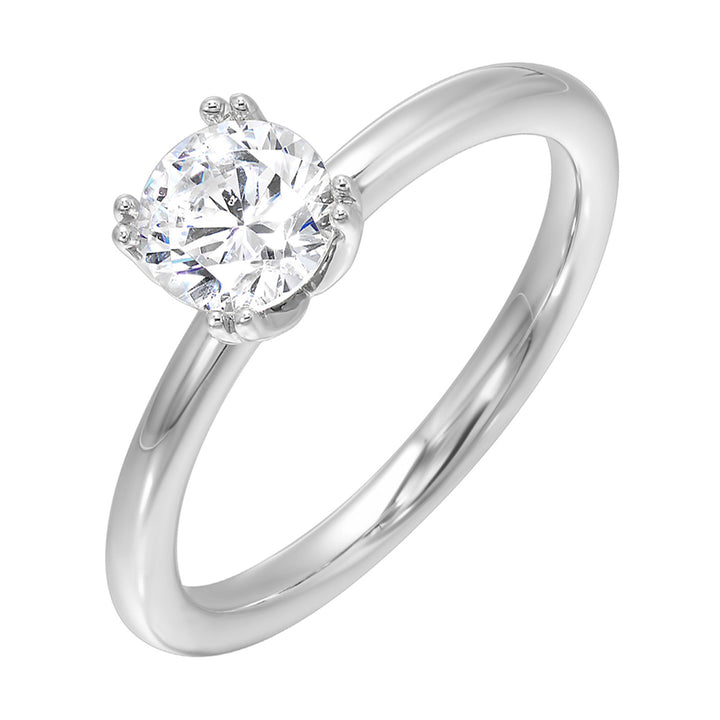 14Kt White Semi Mount For 2Ctw Round Center