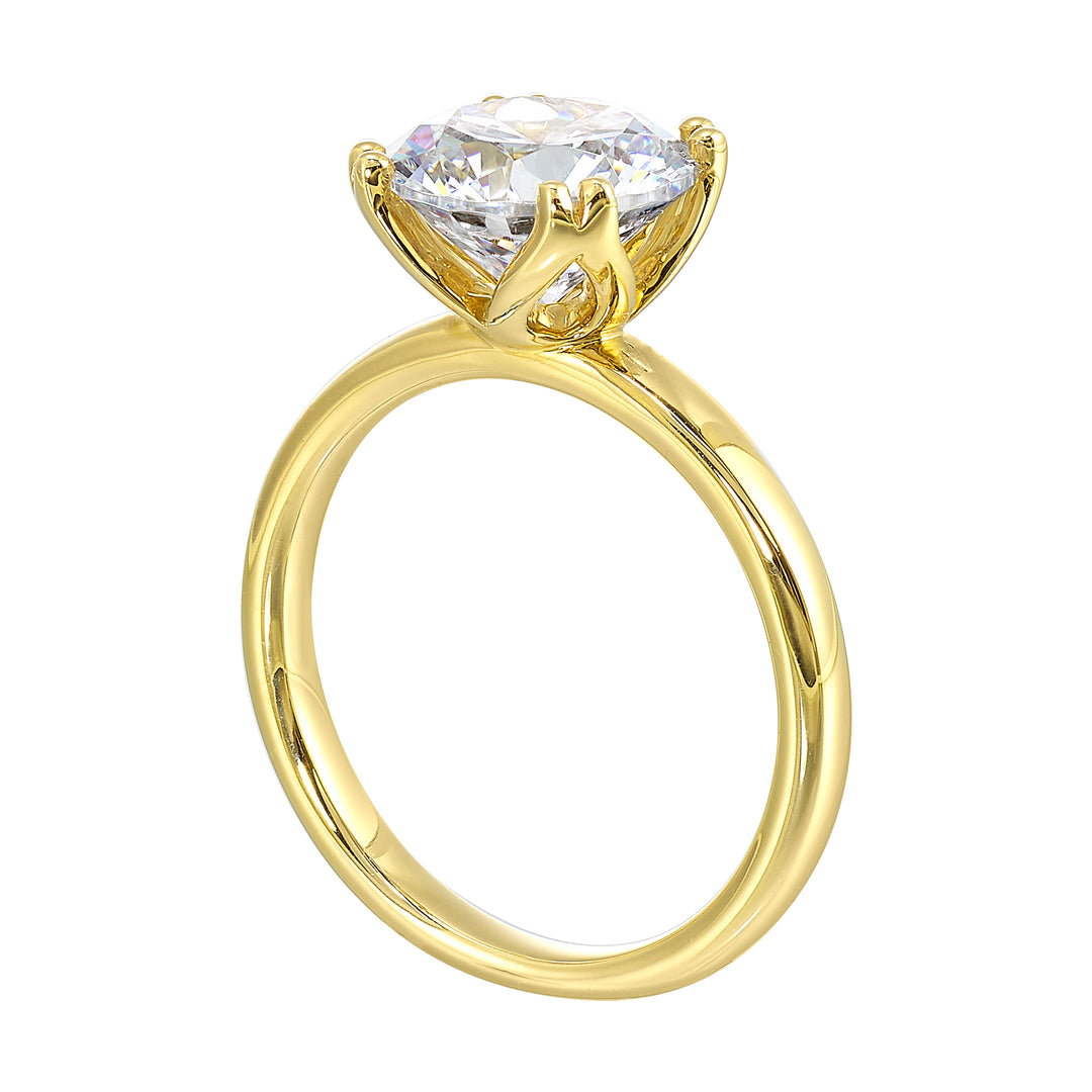 14Kt Yellow Semi Mount For 2Ct Round Center