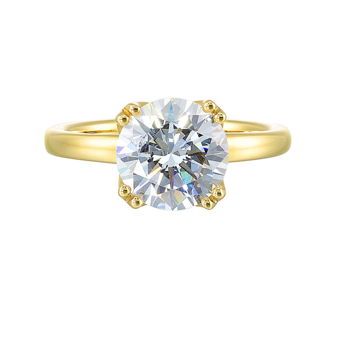 14Kt Yellow Semi Mount For 3Ctw Round Center