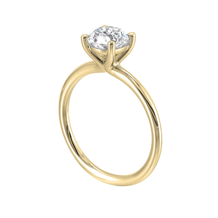 14Kt Yellow Semi Mount For 1Ctw Round Center