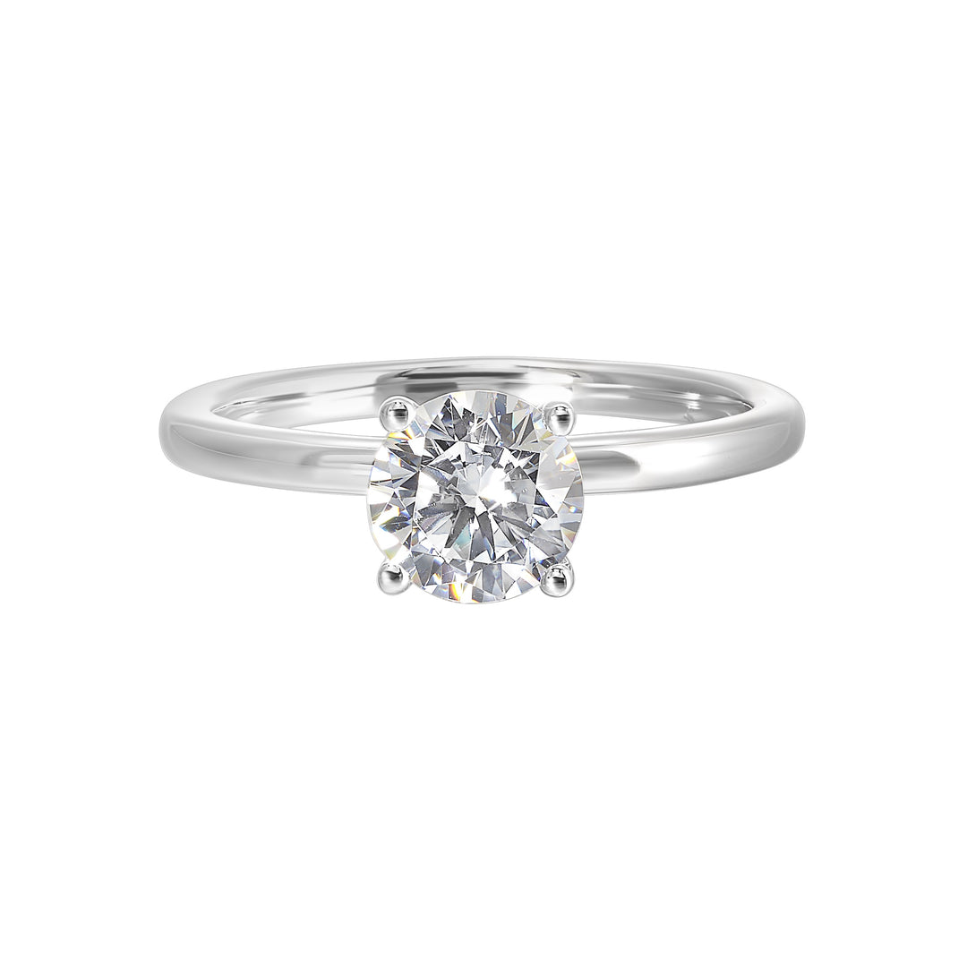 14Kt White Semi Mount 1/12Ctw For 3/4Ct Round Center