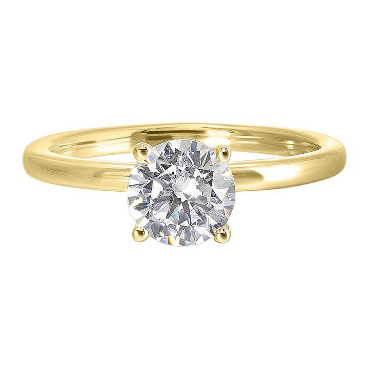 14Kt Yellow Semi Mount 1/10Ctw For 1 1/2Ct Round Center