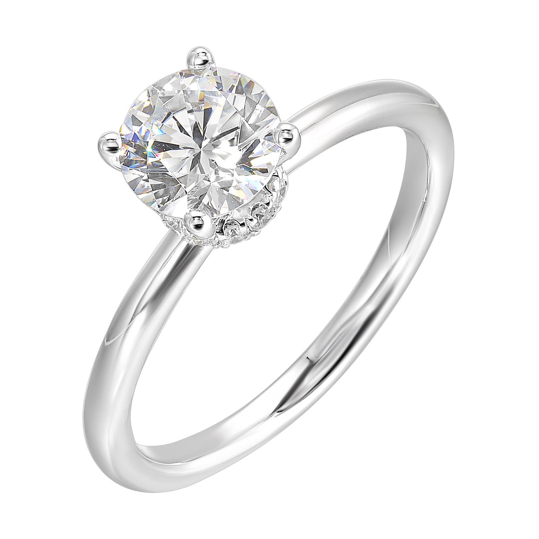 14Kt White Gold Diamond 1/12Ctw Ring