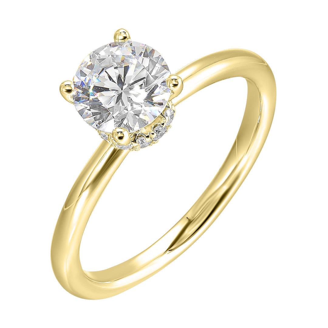 14Kt Yellow Gold Diamond 1/12Ctw Ring