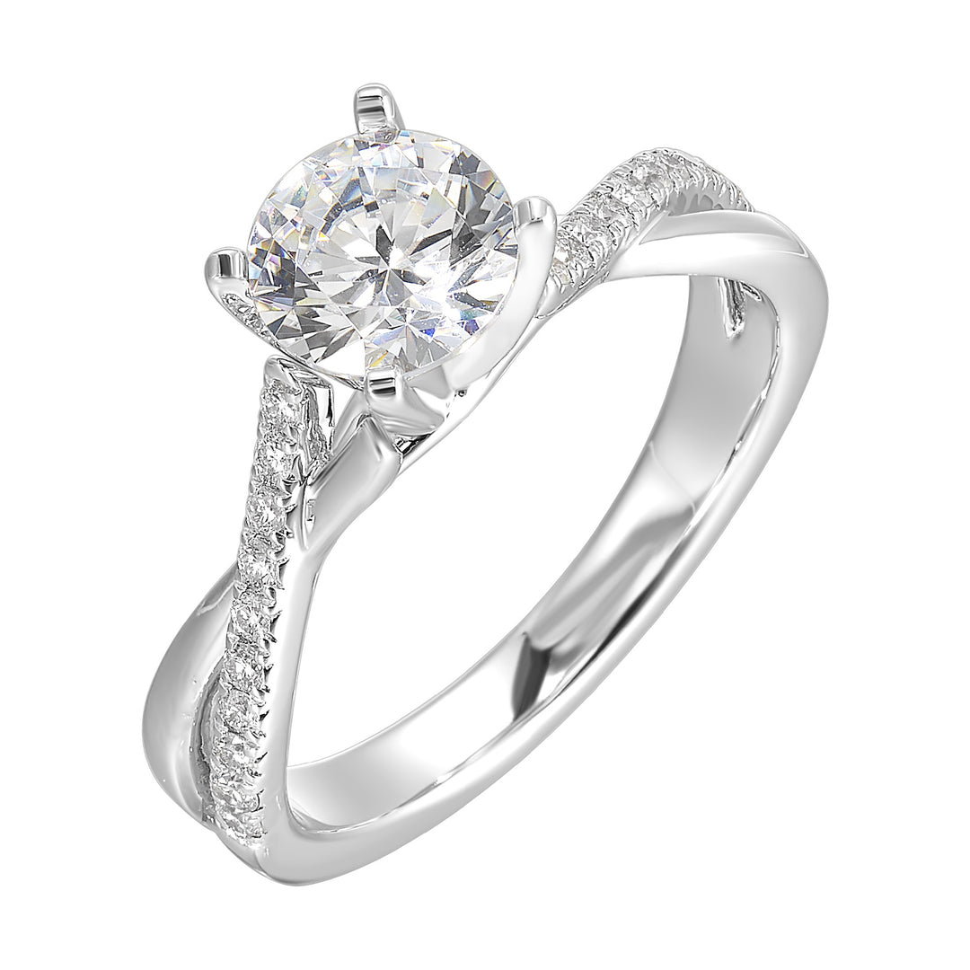 14Kt White Gold Diamond 1/7Ctw Ring