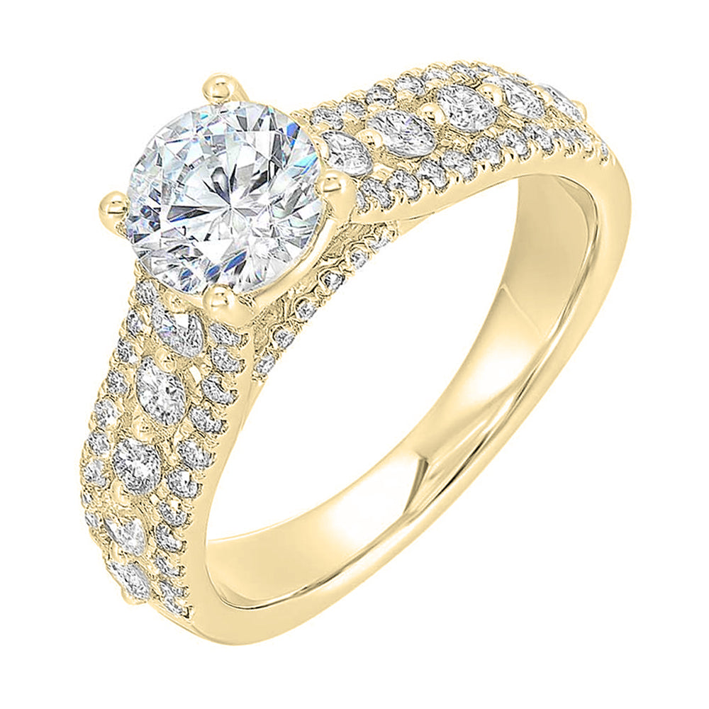 14Kt Yellow Gold Diamond 3/4Ctw Ring